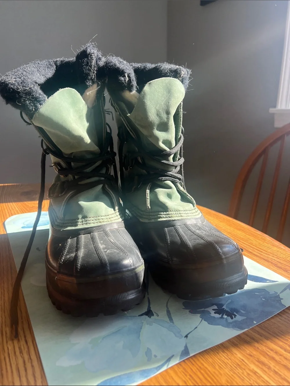 Sorel caribou Waterproof Winter Snow Boots - Green/Black